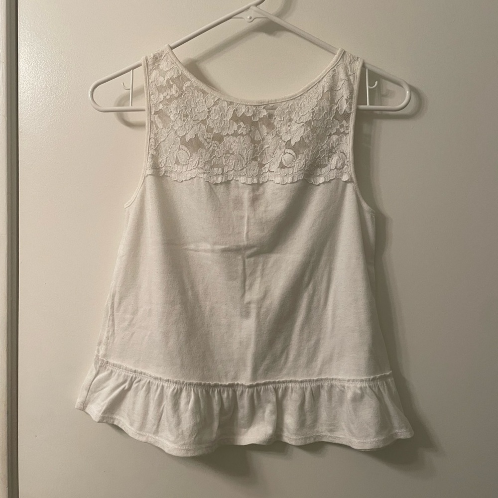 Hollister White Blouse Tank Top